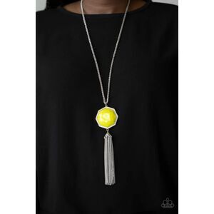 Prismatically Polygon Yellow Necklace (78)